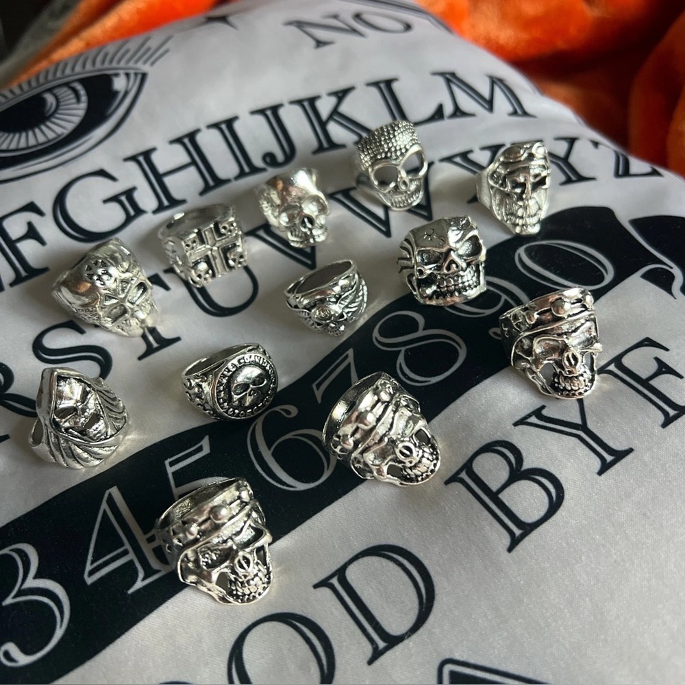 Stainless steel skull rings